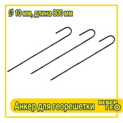 Анкер для крепления георешетки 10x800